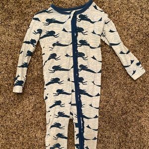 Kickee Pants Mermaid Ruffle Coverall 12-18 months